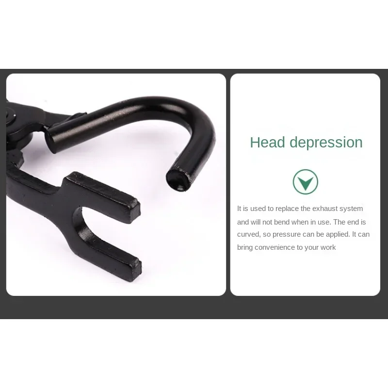 Car Disassembly Assembly Tools Rubber Pad Plier Exhaust Hanger Removal Puller with Anti-Slip Handle Alloy Exhaust Pipe Removal