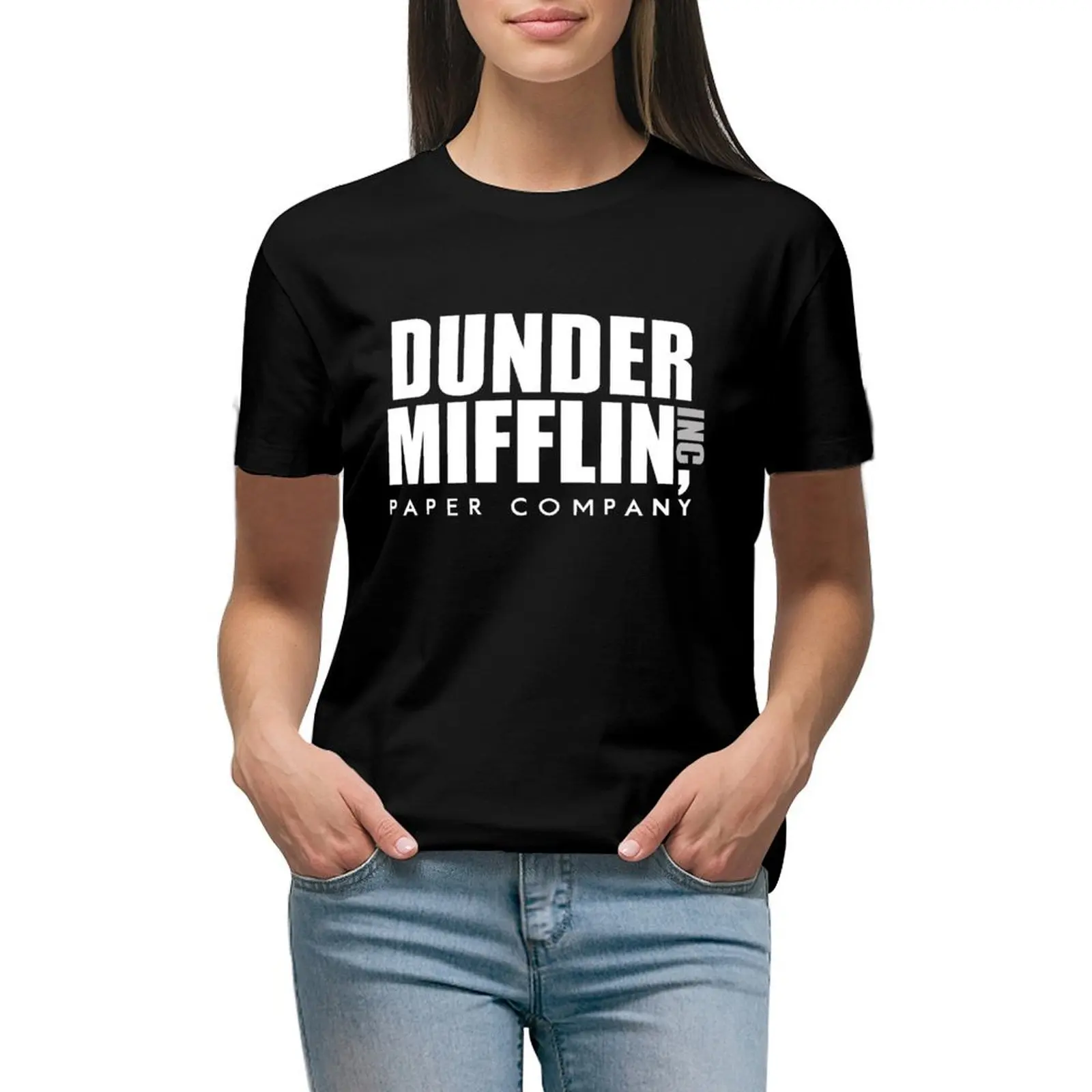

DUNDER MILFFIN T-SHIRTs AND MORE! T-shirt oversized cute tops t shirts for Women loose fit