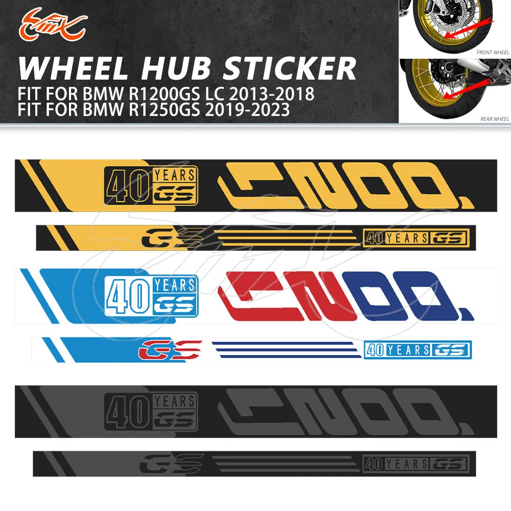 

Motorcycle Wheels Hub Sticker Rim Decals Fit for R1200GS Adventure 2006-2018 R1250GS ADV GSA 2019-2024 R 1200 1250 GS ADV