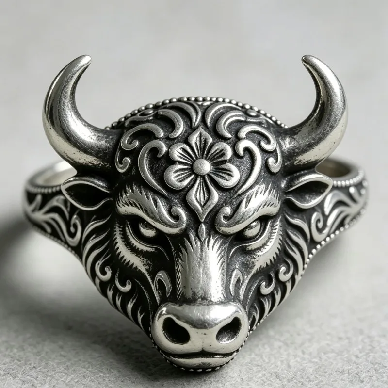 New European and American fashionable animal-shaped personalized vintage versatile rings for men and women