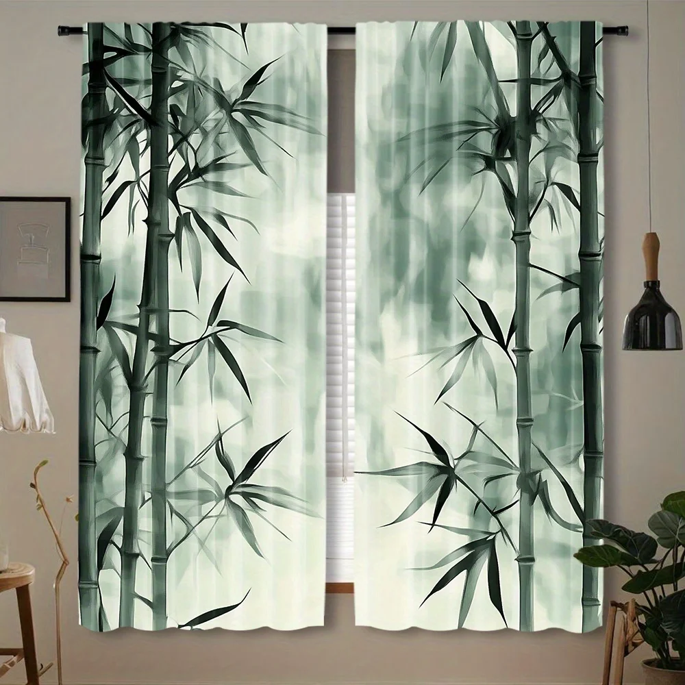 2Pc Bamboo Print Cu…