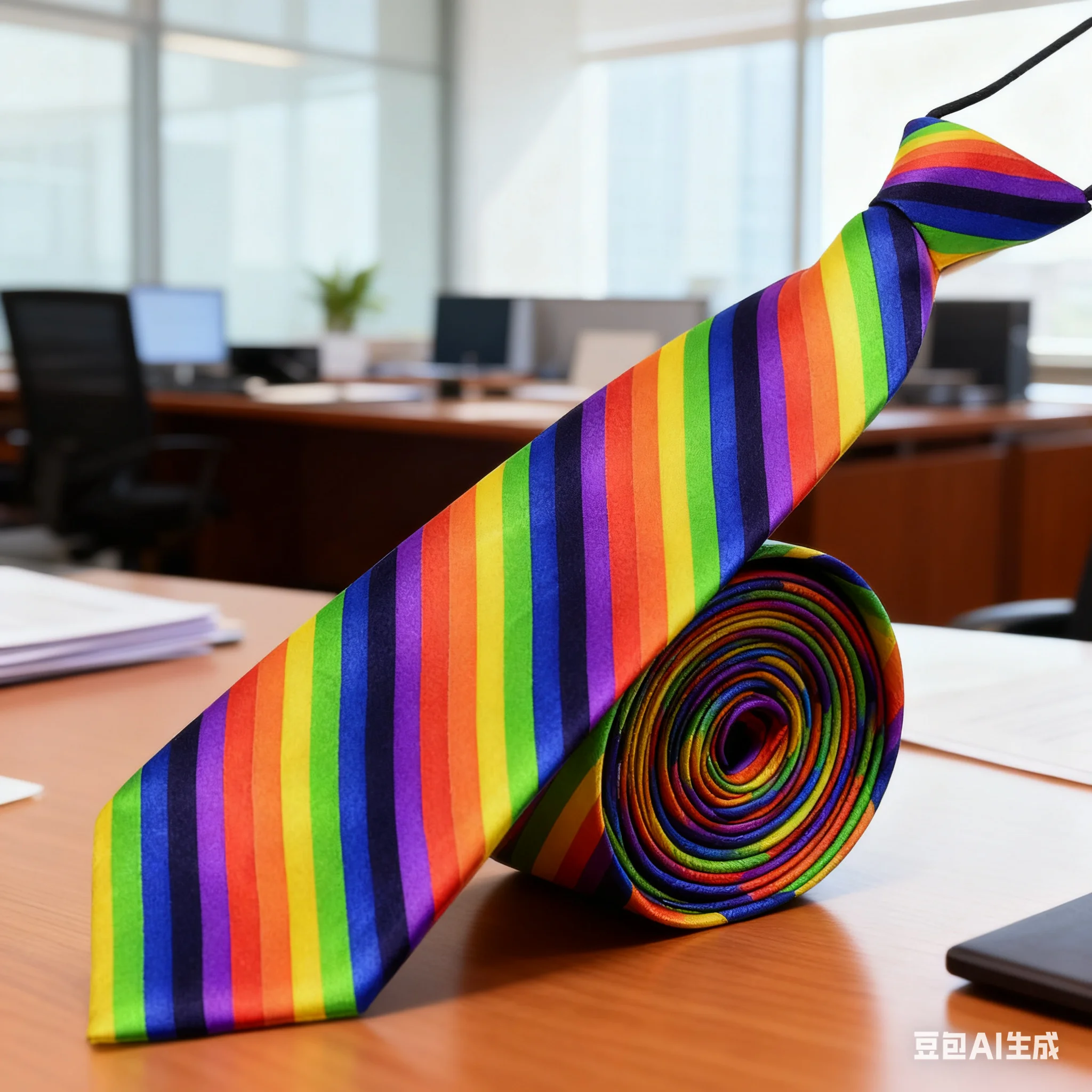 QX2D Pre-Tied Elastic Necktie Rainbow Stripes Leopard Print Boys Kids Imitation Silk Ties Stage Performance Party Costume