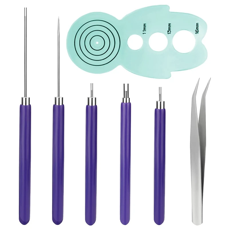 Quilling Tools Set,5Pcs Paper Flower Tools,Quilling Slotted Tools For Rolling Paper Flowers Crafts DIY Beginners