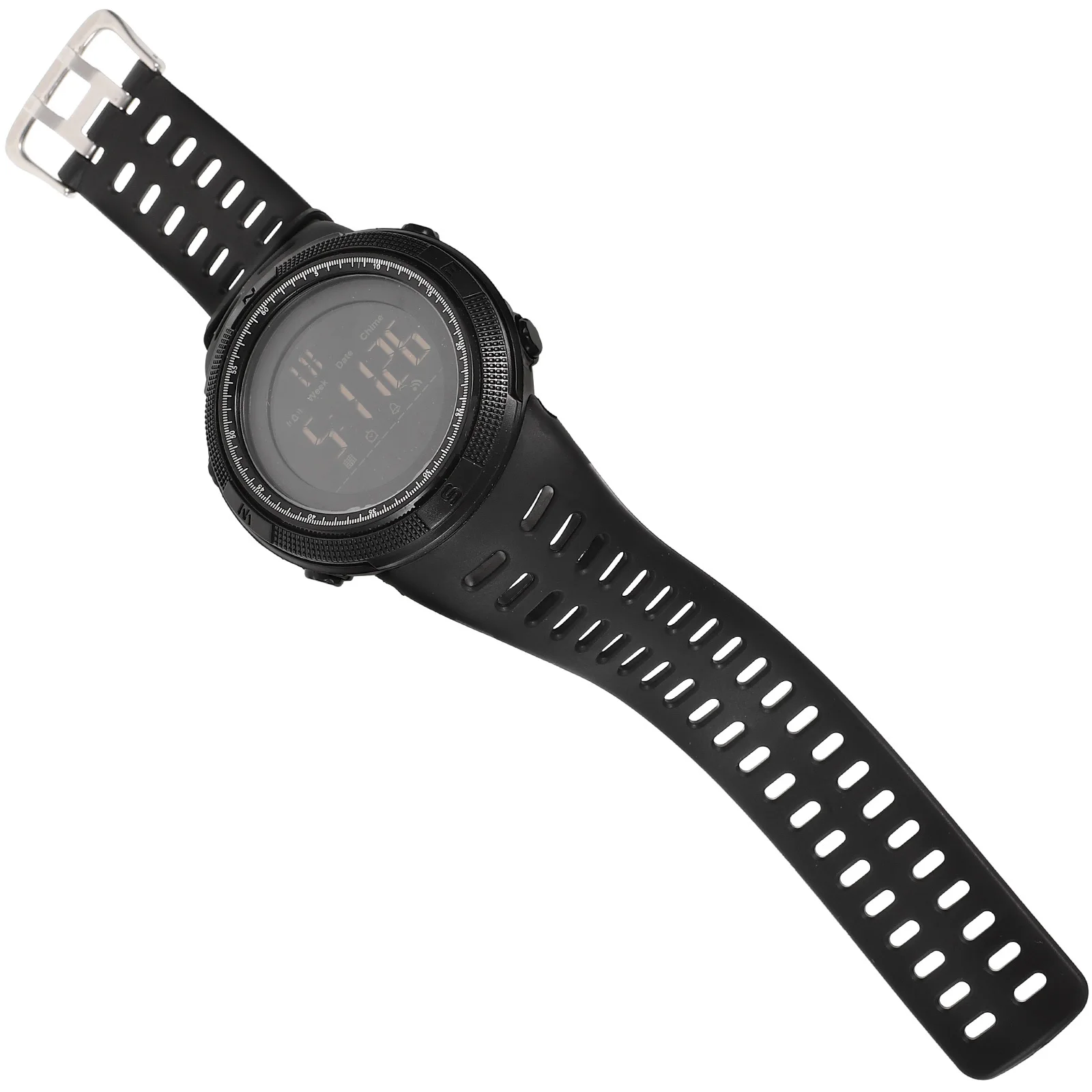 

Waterproof Mountain Climbing Watch Black Step Count Timing Function Outdoor Sports Watch Large Screen Display Alarm Calendar