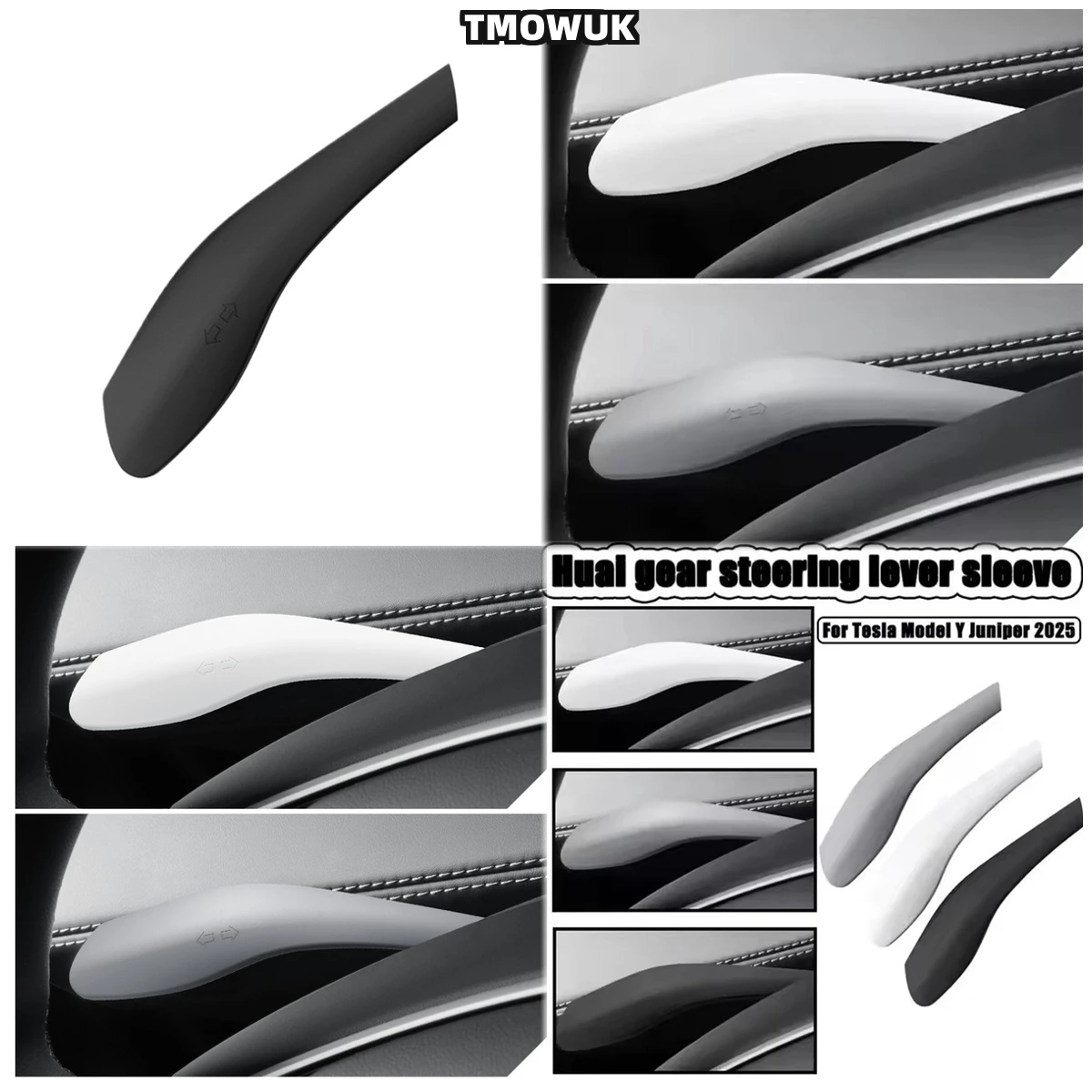

Premium Steering Wheel Gear Shift Steering Lever Cover For Tesla Model Y Juniper 2025 - Interior Protection Accessories