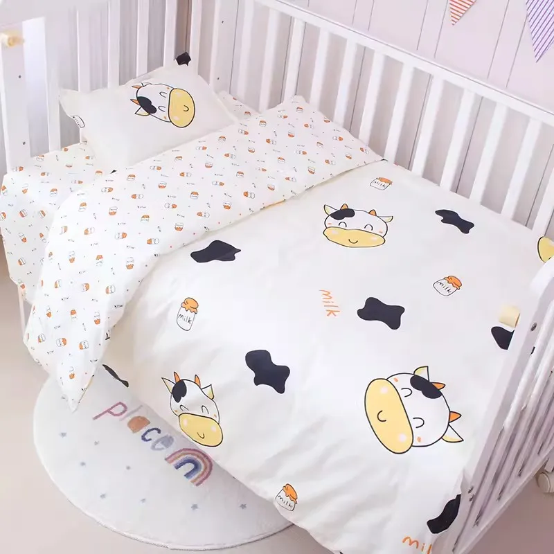 

Without Filler 3PCS Kid Crib Bedding For Boy Girl Nersury Cot Bed Linen Include Duvet Cover Pillowcase Sheet