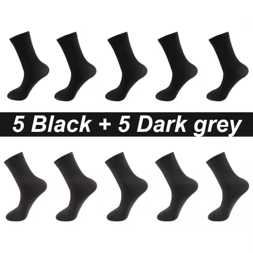 10Pairs/Lot Men Combed Cotton Socks Black Casual Business Breathable High Quality Man Sock New For Male Plus Size EU38-48 - Image 20