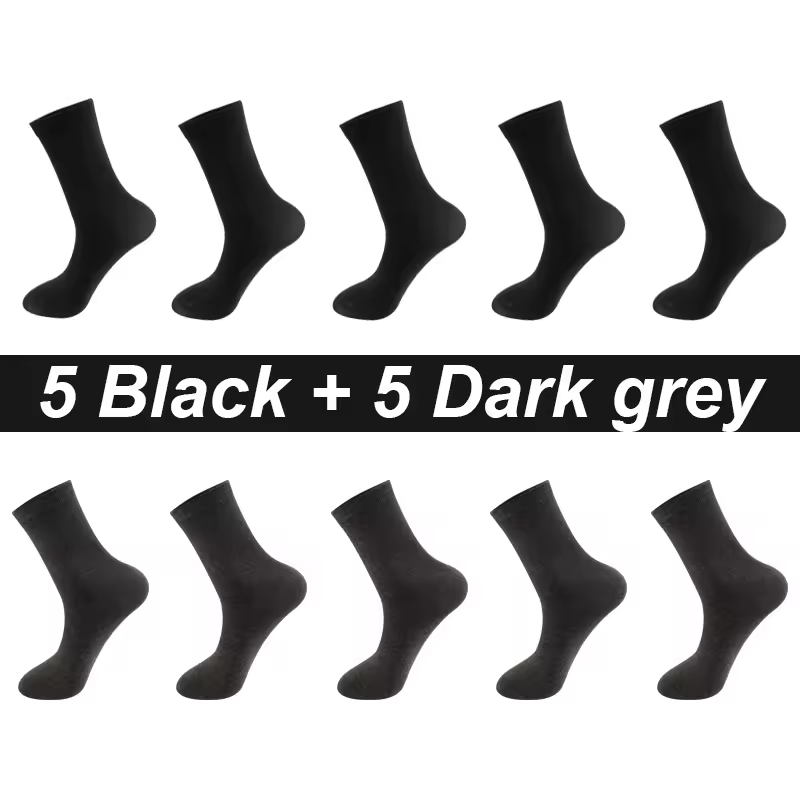 10Pairs/Lot Men Combed Cotton Socks Black Casual Business Breathable High Quality Man Sock New For Male Plus Size EU38-48 - Image 20