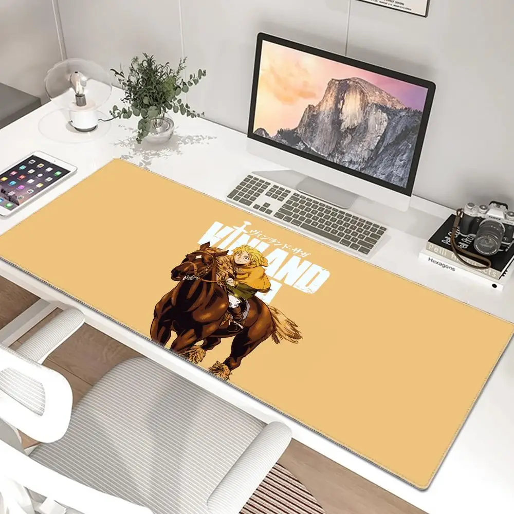 XXL Large Mousepad Vinland Saga 90x40CM Mouse Pad E-sports Gaming Keyboard Protector PC Accessories HD Computer carpet Desk Mat