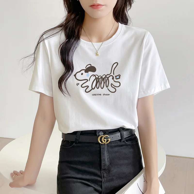 Pure Cotton Short Sleeve T-Shirt Women's Base Layer Thin Model Qingdao Jimo Qindao Cotton Sweatshirt Guangzhou Guangdong Thir...