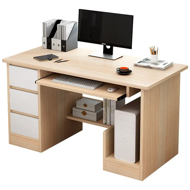 New Home Desk Student Writing Study with Drawer Lock Simple Computer Desk Desktop Bedroom Desk