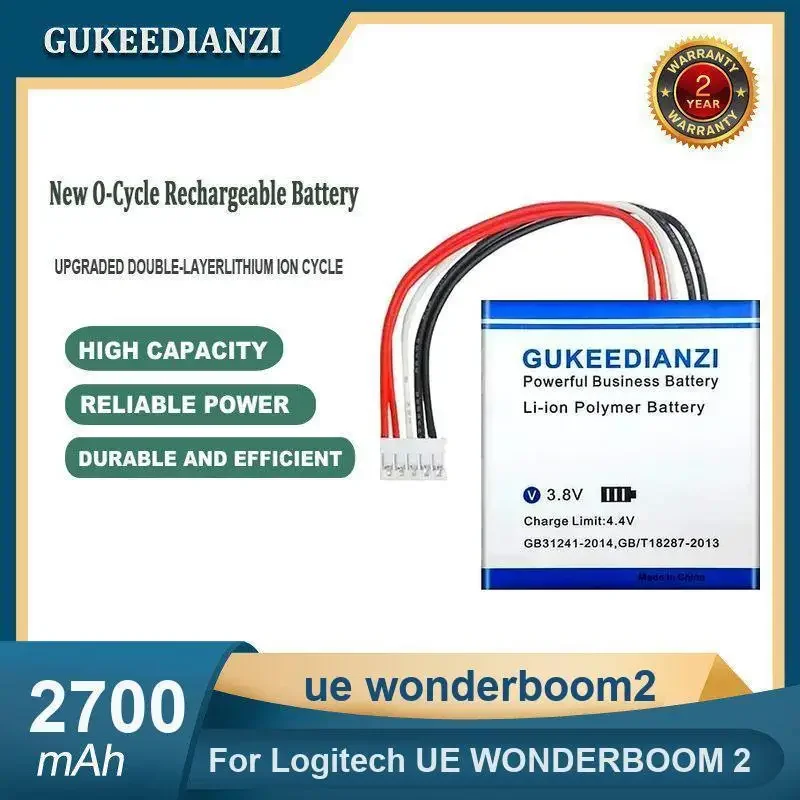 

High Capacity 2700mAh ue wonderboom2 Bluetooth Speaker Components Battery For Logitech UE WONDERBOOM 2