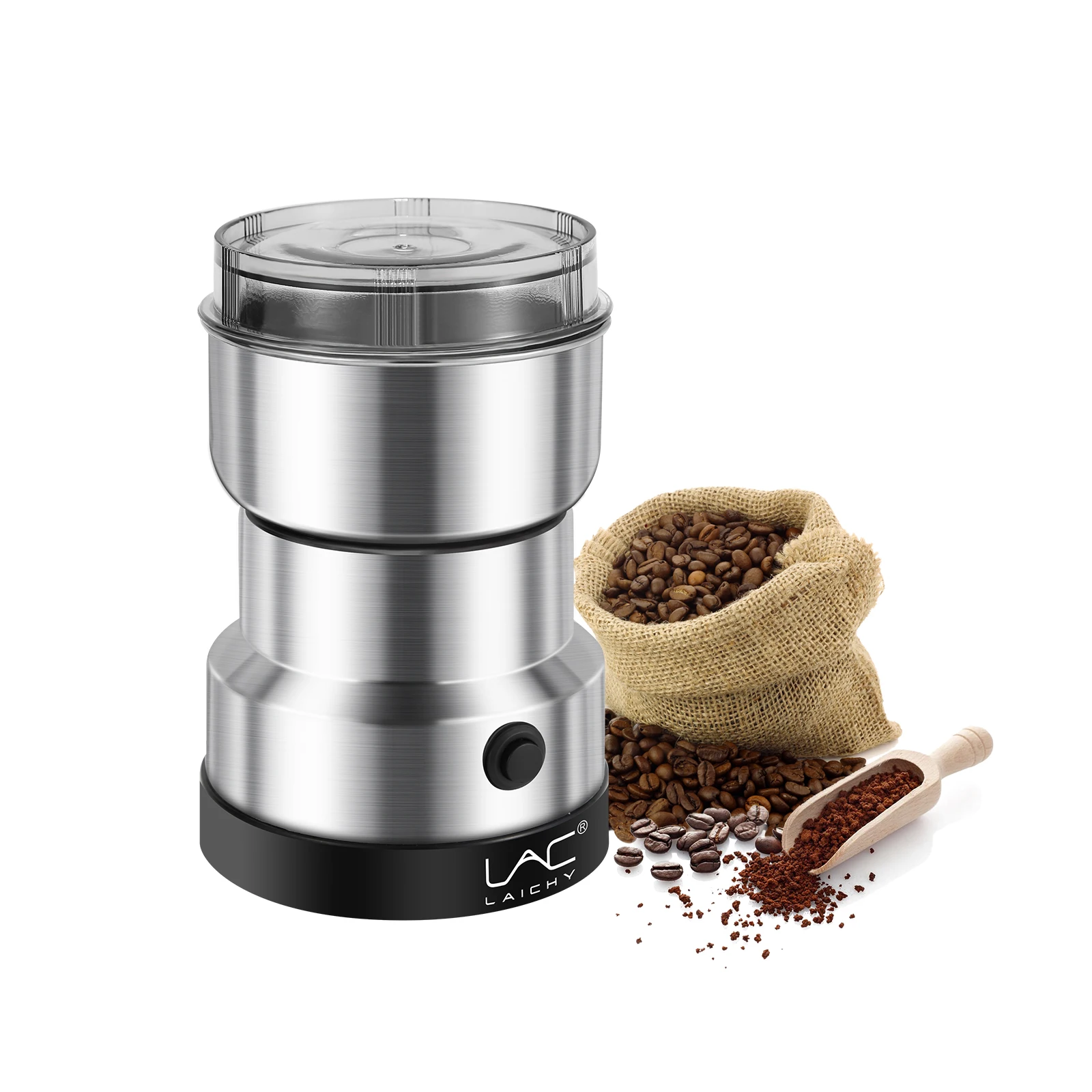 LAC Handheld Desktop American Mini Electric Bean Grinder Household Portable Dry Grinder Complementary Food Cooking Grinding Cup