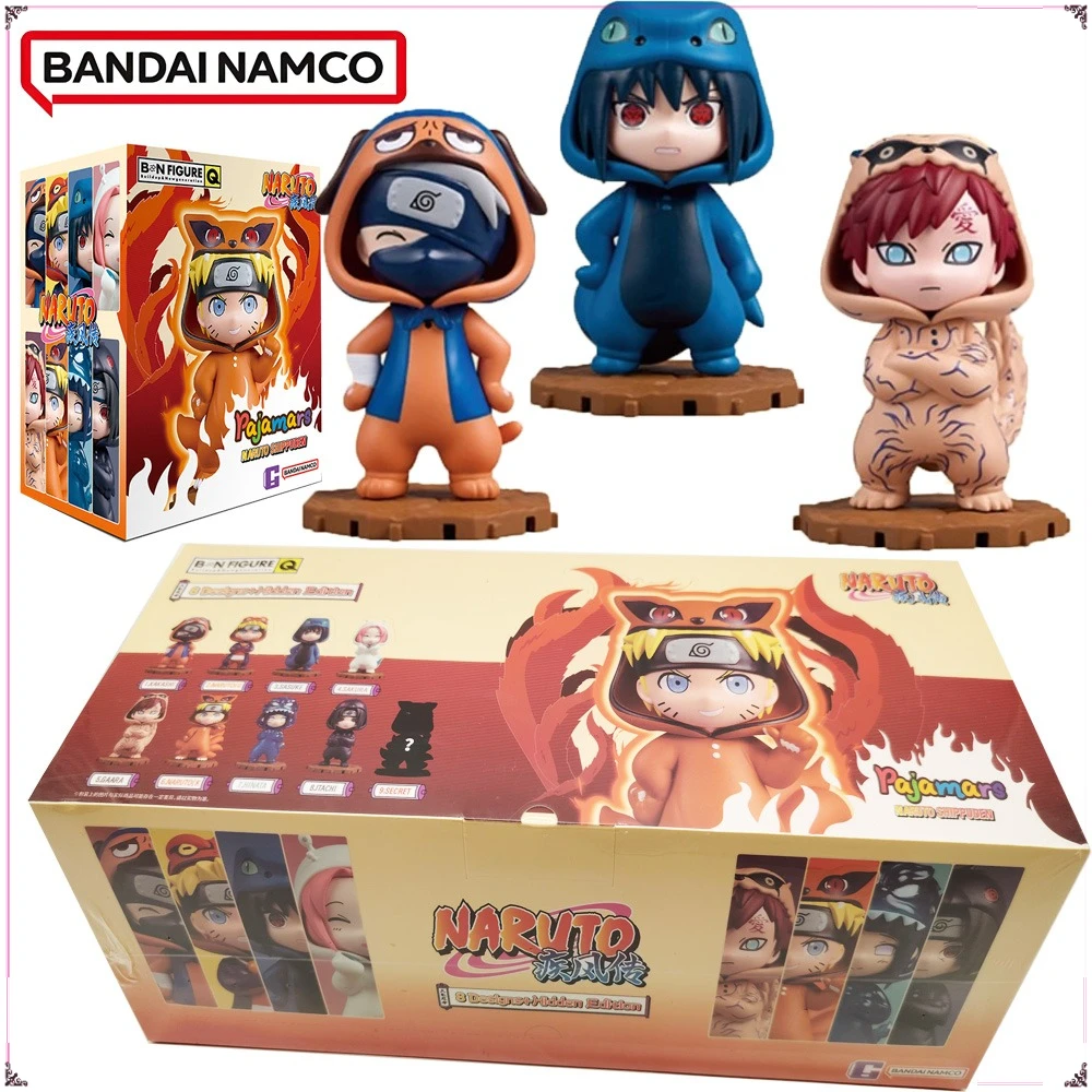

Original Bandai Naruto Shippuden Pajamars Series Blind Box Cartoon Design Delicate Figures Toys Model Desktop Ornament Fun Gifts
