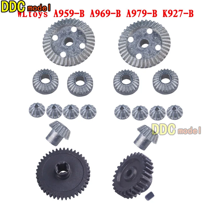 Wltoys-Controle Remoto RC Car Spare Parts, Atualizar Metal Gear para A959, A979, K929, Engrenagem Diferencial