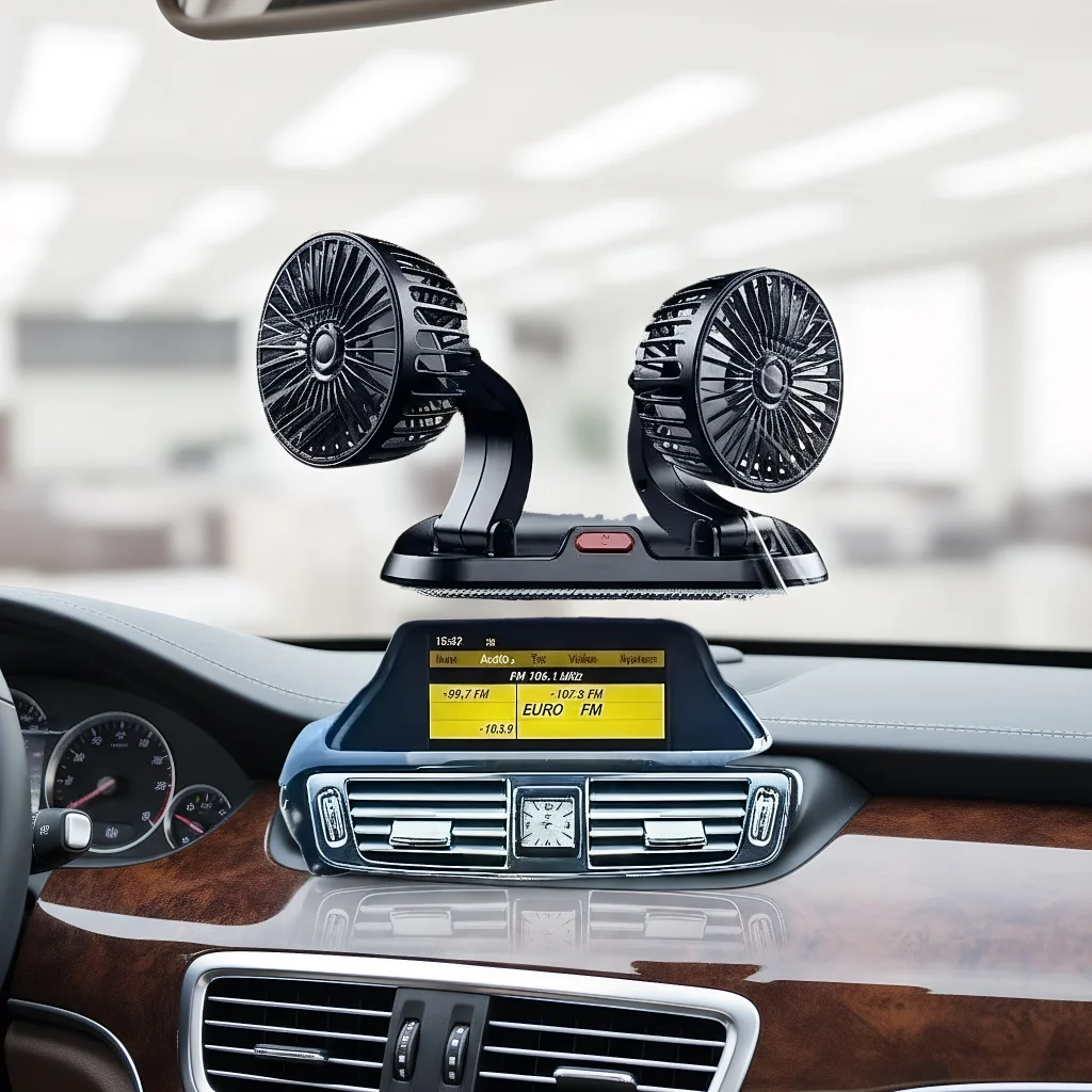 

Автомобильный вентилятор 5В с двумя головками, USB-вентилятор для охлаждения автомобиля с 2 регулируемыми скоростями, аксессуары для автоохладителя воздуха