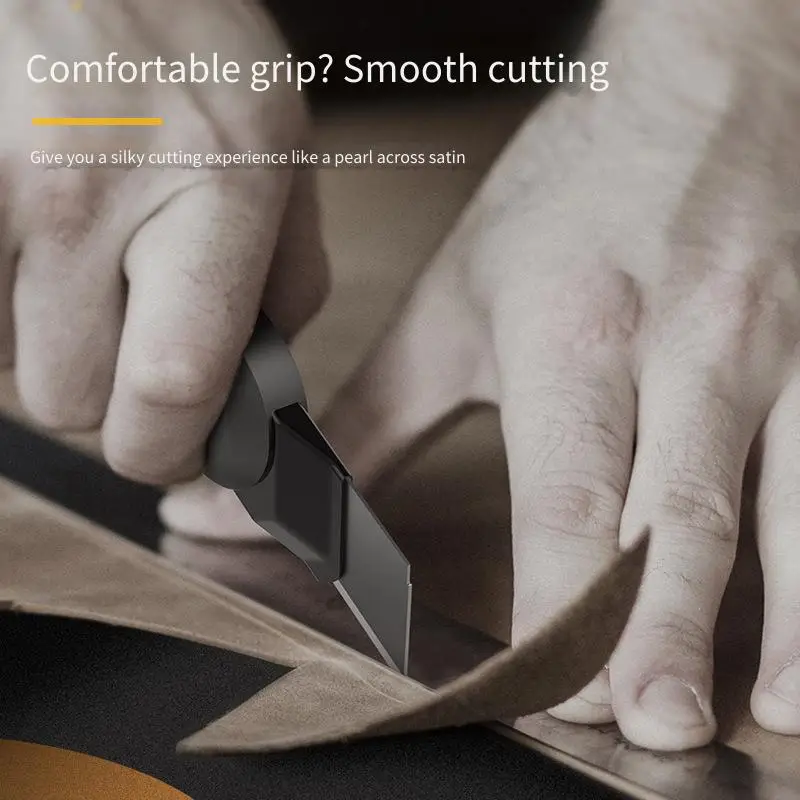 Deli Black Blade Utility Knife - Multi-Purpose Cutter for Unboxing, Wallpaper, Paper Cutting & Pencil Sharpening