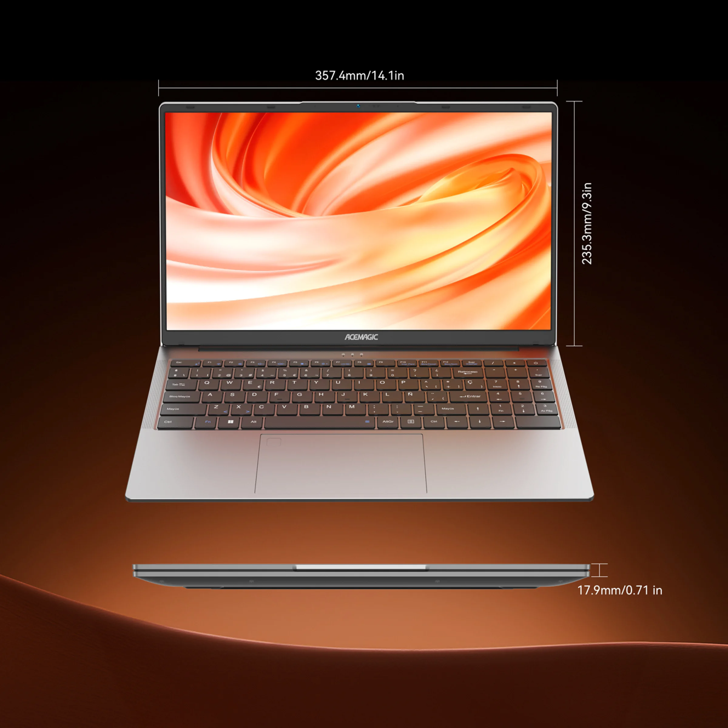 ACEMAGIC كمبيوتر محمول 16 جيجابايت DDR4 RAM 512 جيجابايت SSD كمبيوتر واي فاي 6 15.6 بوصة كامل HD IPS عرض 2025 أجهزة الكمبيوتر المحمولة للعمل طلاب الأعمال