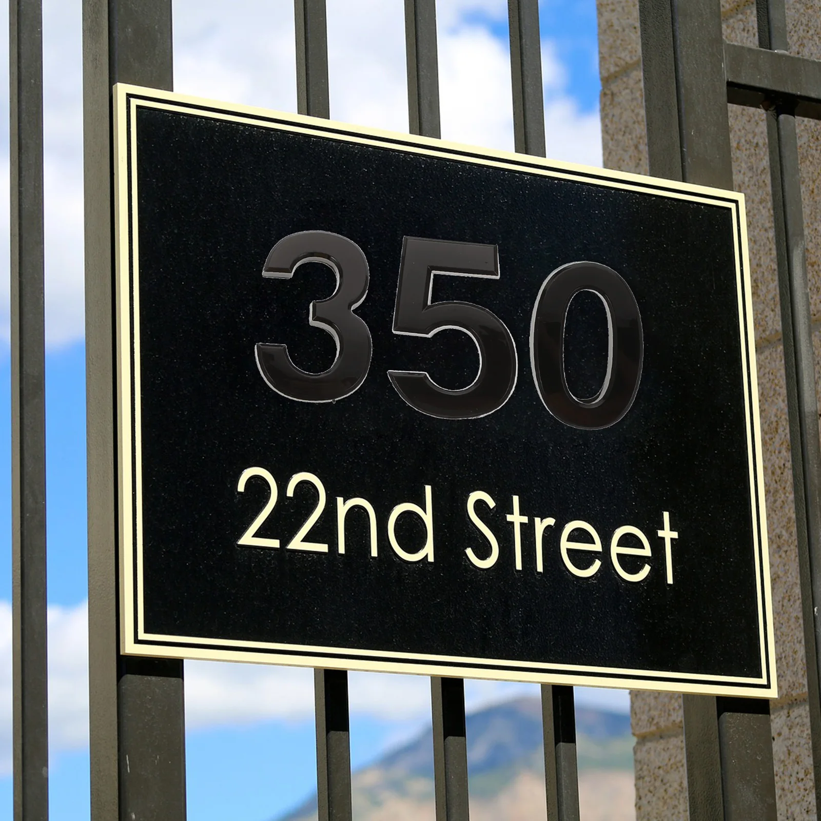 

10 Pcs Door Number Sticker Self Adhesive House Numbers Applique Sign Plate Abs for Address on Mailbox Decals Office Modern