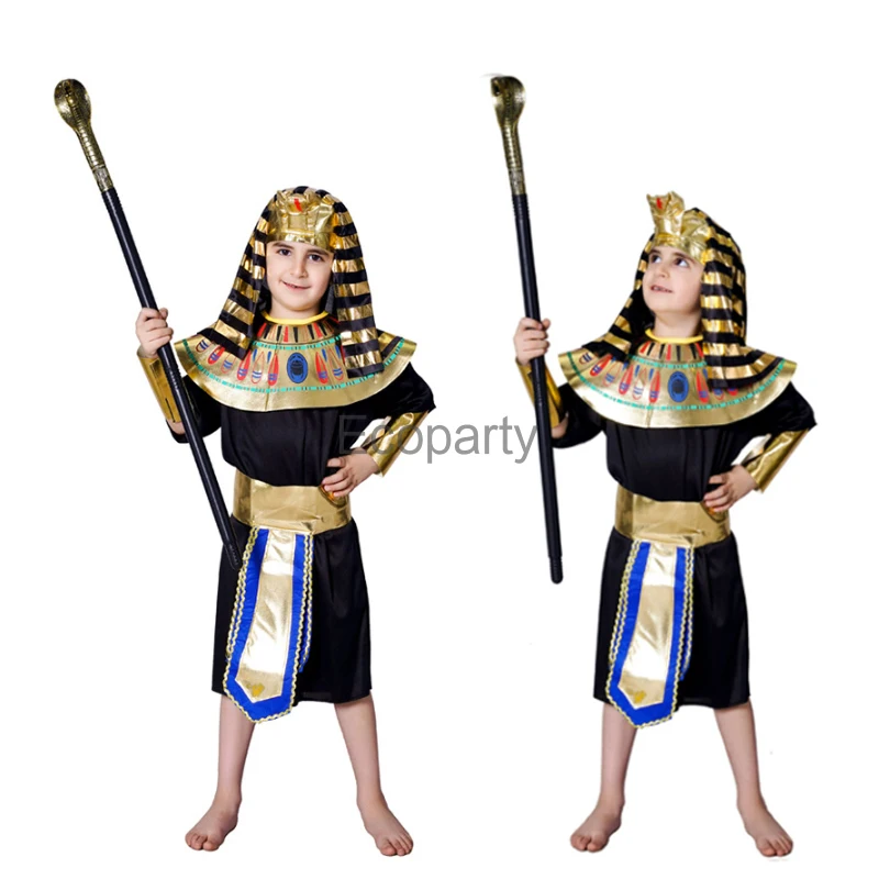 

Children Halloween Ancient Egyptian King Pharaoh Costume Fantasia The Pharaoh Of Egypt Cosplay Outfits Historical Theme Costumes