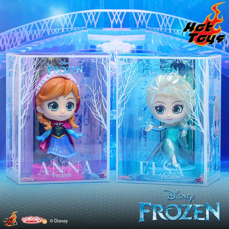 Hot Toys Disney Charm Is Radiant Frozen Aisha Anna Cosbaby(S) Mini-Collection Doll Desktop Ornament Toys Room Decorate Kid Gifts