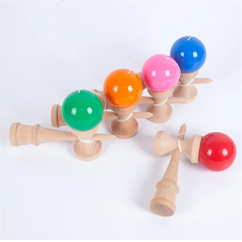 Kinderen Volwassen Outdoor Sport Concurrentie Vaardigheid Bal Oefening Hand-oog Coördinatie Speelgoed Japanse Houten Kendama Bal Speelgoed