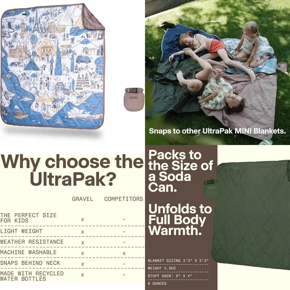 

Легкое водонепроницаемое пуховое одеяло для детей — идеально для кемпинга, походов, путешествий, прочный нейлон 20D, компактное, легко чистится, удобное для рук