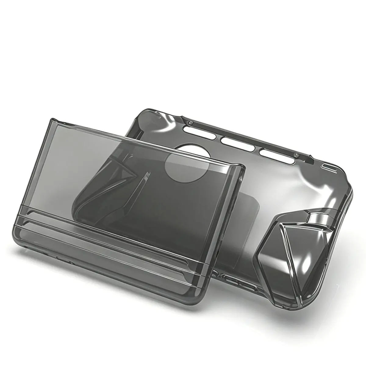 For Protective Case Dual Screen Handheld Protective Cover with Transparent TPU Integrated Soft Handle