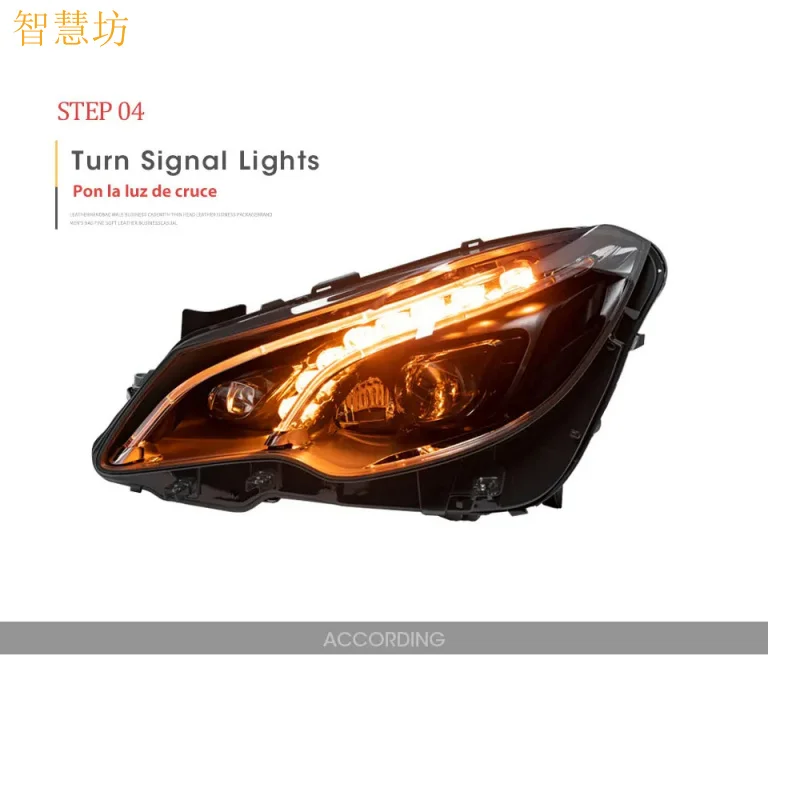 

Подходит для Mercedes-Benz W207 A207 C207 E-Class Coupe 2009-2017 годов выпуска, светодиодные фары, дневные ходовые огни