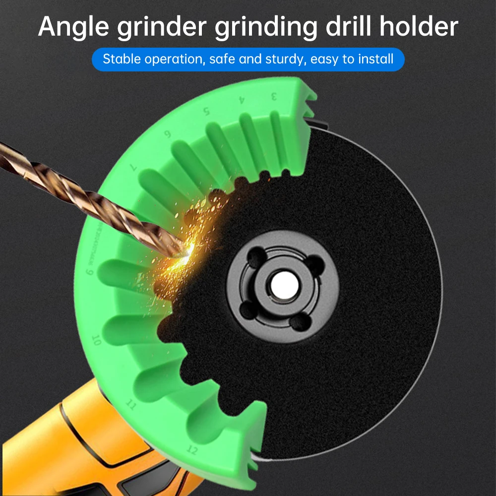 3-12mm 10 Model Hole Drill Bit Grinding Sharpener Angle Grinder Attachment Precision Drilling Brack Polishing Grinding Tool