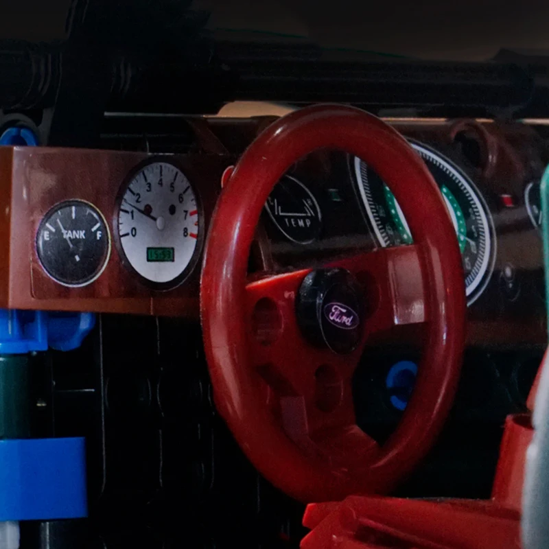 2618 Uds. Técnico Ford Hot Rod 1949 modelo de coche Retro bloques de construcción vehículo modificado montar ladrillos juguetes regalos de cumpleaños para niño