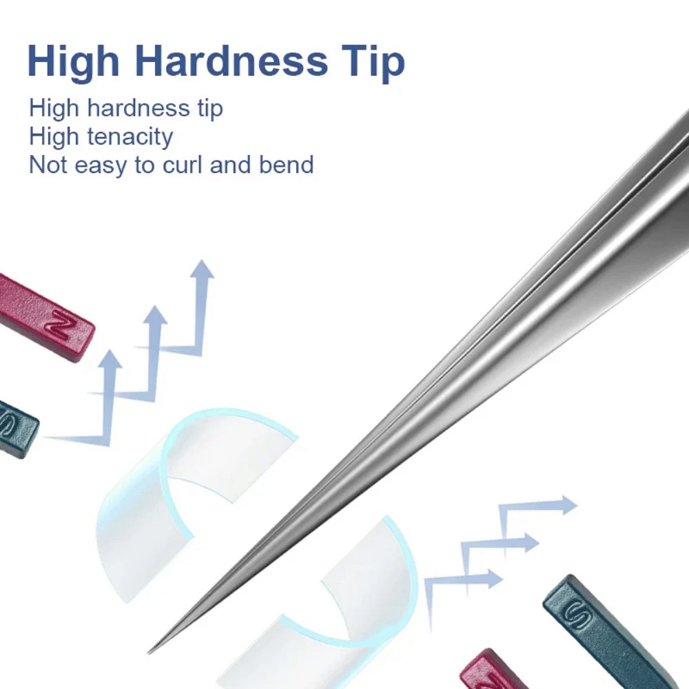 GAN-11 GAN-15 Extra Hard High Precision Non-Magnetic Tweezers for Phone Repair Electronic Jump Wire Repair Tweezers LK-AA235 - Image 3