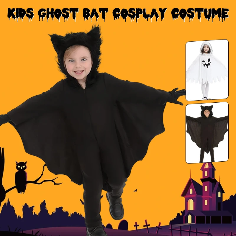 2025 novo traje de vampiro de halloween anime morcego preto deluxe macacão crianças jogos cosplay carnaval luvas roupas novas