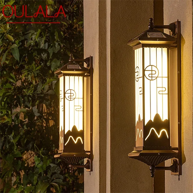 

OULALA Contemporary Solar Outdoor Wall Lamps Simplicity Waterproof Creative Balcony Hallway Courtyard Villa Gate Hotel