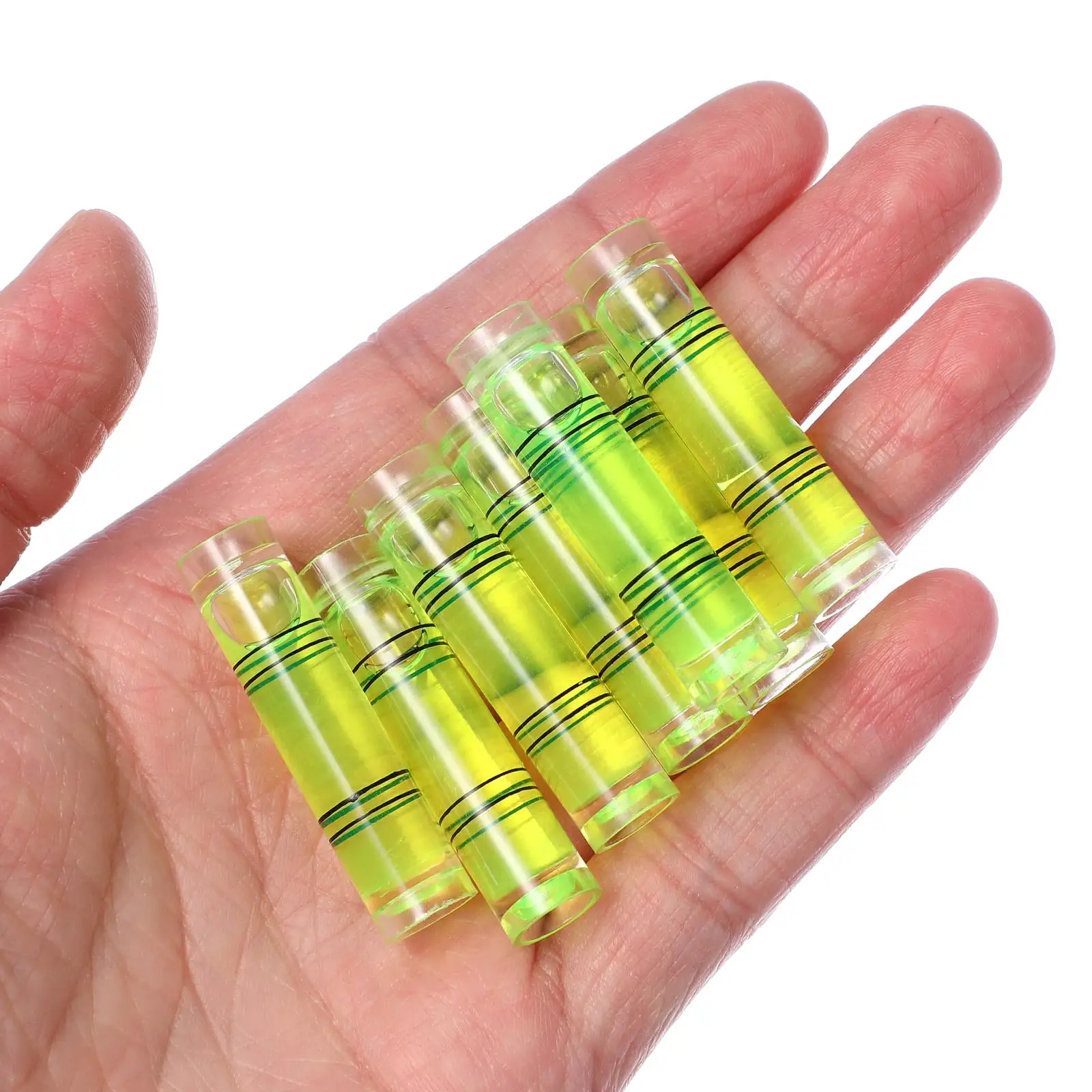 Mini Leveling Ruler 50 Pcs Round Bubble High Precision Small Cylindrical Vials Spirit Level Tool Bubble Level Floorescent