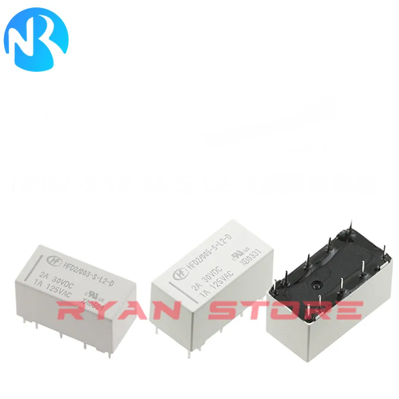 10PCS New Magnetic Relay HFD2 / 005 012 024 S M L2 D 1A 125VAC 8Pin 10Pin HFD2/005-S HFD2-012-S-LS HFD2 024 M HFD2-003-M-L2 DC5V