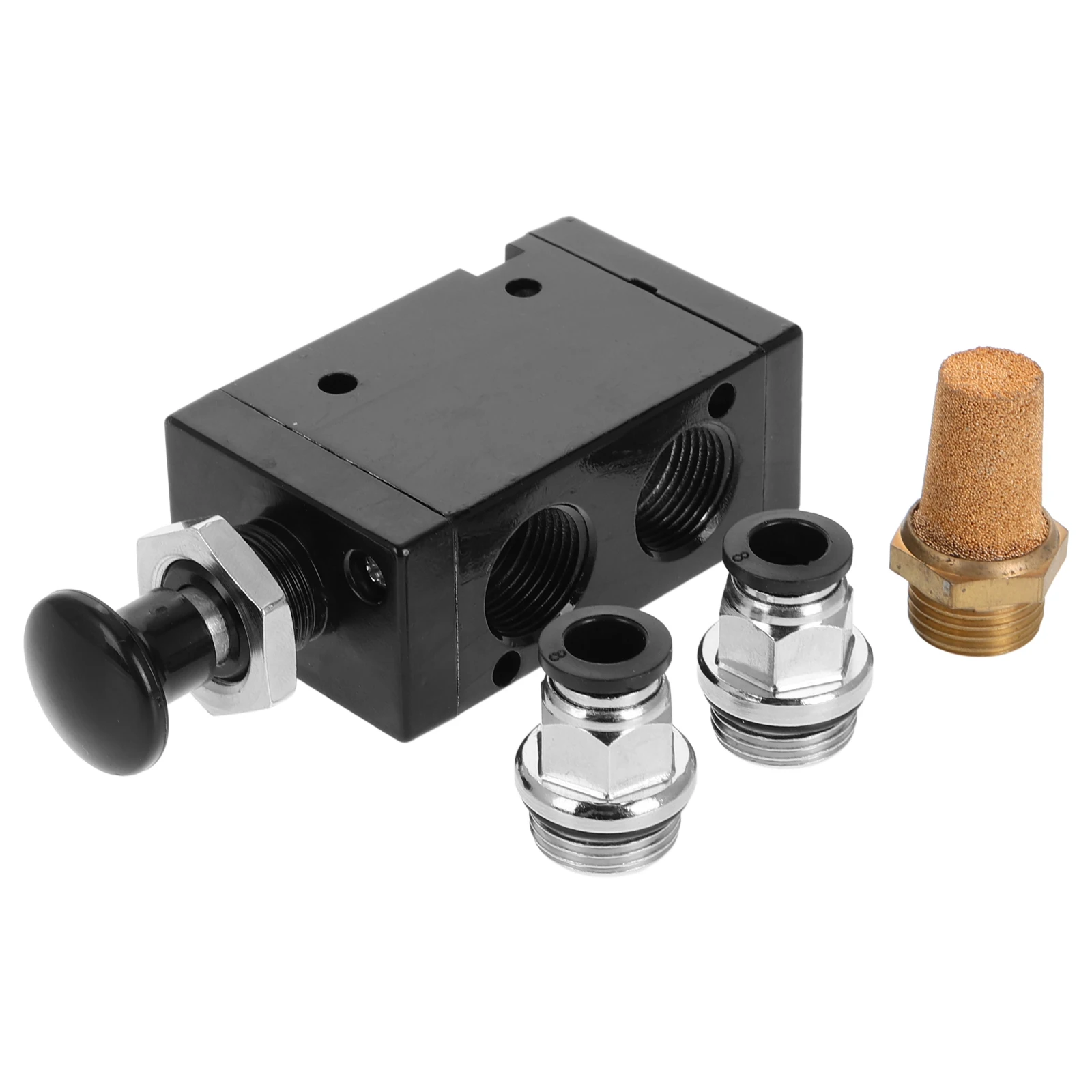 

1 set Heavy-Duty Adjustable Hand Pneumatic Control Easy-Install Push Pull Aluminium Alloy Fluid Gas Control