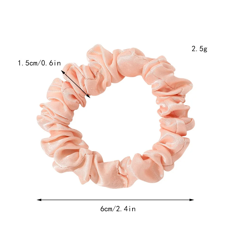 1PC Scrunchies in raso di seta donna tinta unita corda per capelli elegante supporto per coda di cavallo elastico fascia per capelli accessori per capelli