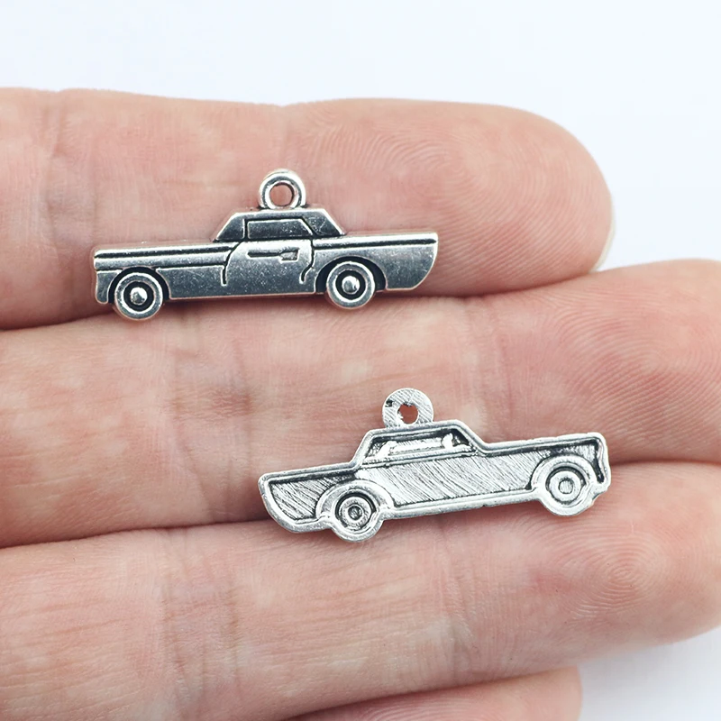 Подвеска в виде такси для изготовления украшений «сделай сам», подвеска под старину серебряного цвета в виде кабины, 17 х11 мм, 20 штук в партии