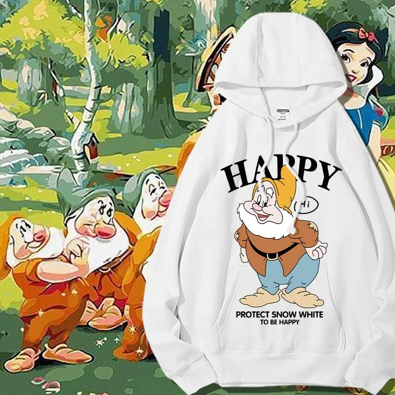 

Retro Style Seven Dwarfs Joint Coat Female Hoodie Autumn Pullover Print Korean Version Of Instagram All The Clothes