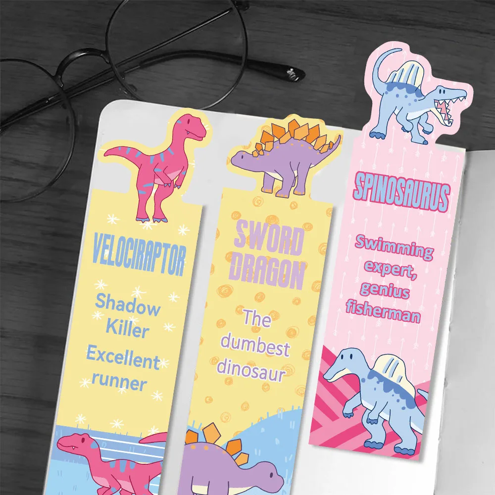 

30 шт., милая закладка с изображением динозавра инопланетянина, украшение для чтения страниц, книга, этикетированная бумага, студенческая книга, подарки для отметки карточек, закладка