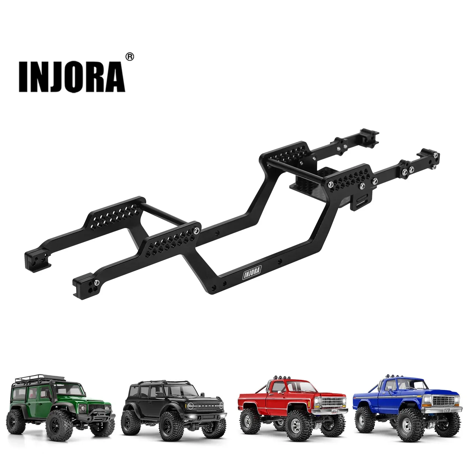 INJORA Universal LCG Chassis Frame Kit For 1/18 RC Crawler TRX4M (Aluminum)