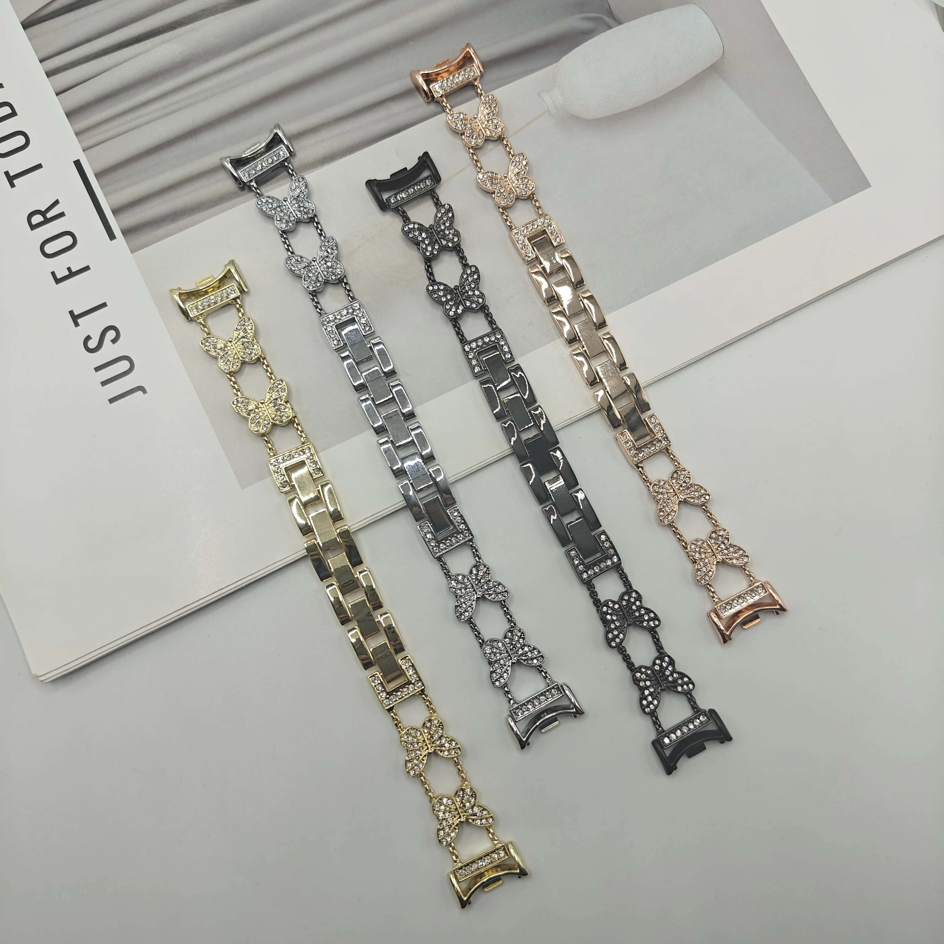 Xiaomi Bracelet Strap 8/9 Butterfly Diamond Bracelet Strap Xiaomi Bracelet 8/9 Bracelet
