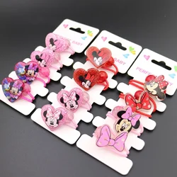 4 pcs Disney Minnie Mickey mouse baby girls Hair Rope Rubber Band Children Girls Jewelry Headdress Gift Set
