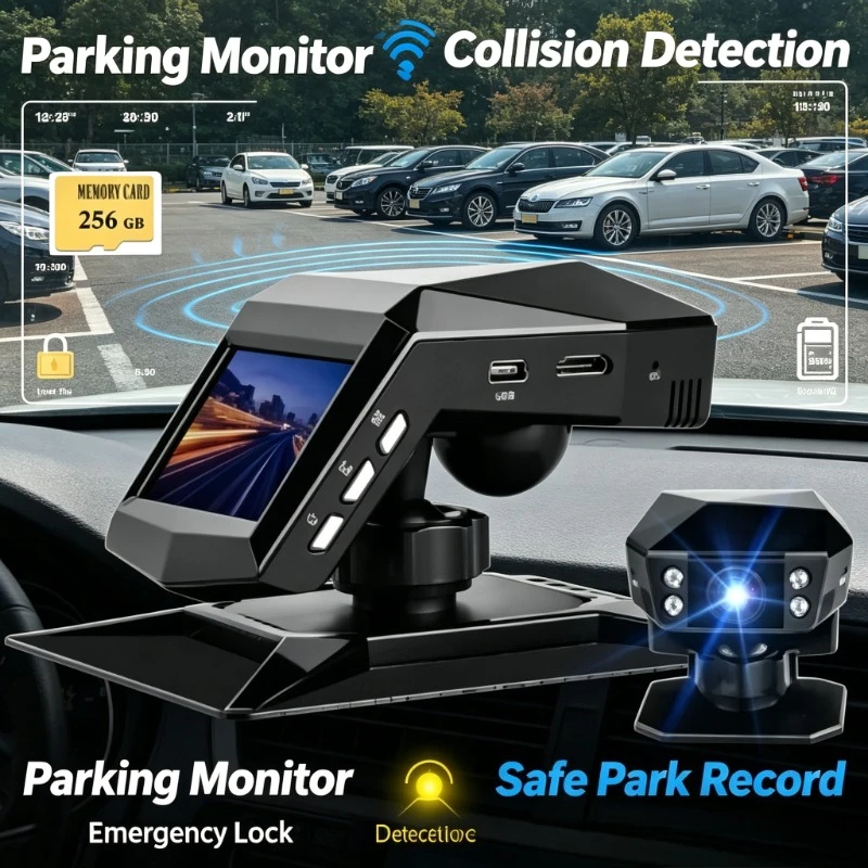 1. Wide View Auto Dash Recording Unit, Cyclic Overwrite For Mixed Urban‑highway Driving Scenarios