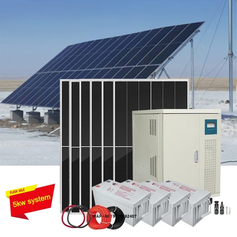 Solar Panels Kit 5kw Complete Set off Grid Solar System with Solar Panel, Inverter, Battery