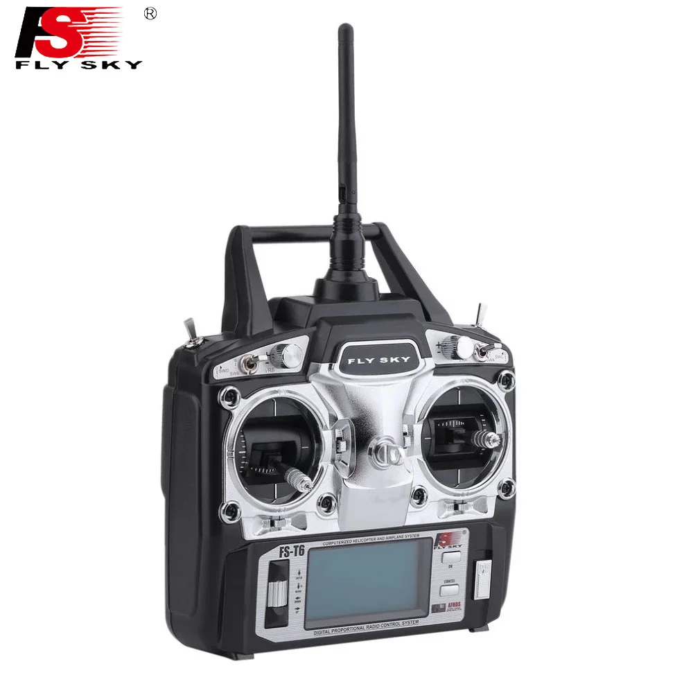 FlySky FS T6 6ch 2,4G LCD Screen Transmitter Fernbedienung Mit R6B Empfänger Für FPV Flugzeug Flugzeug Quadcopter Mini drone