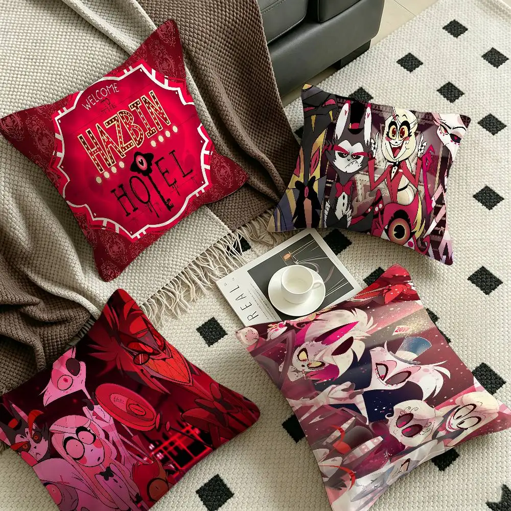 Popular Animation Hazbins Hotels Cushion Cover Polyester Sofa Cushions Decorative Throw Pillows Home Decoration Pillowcover