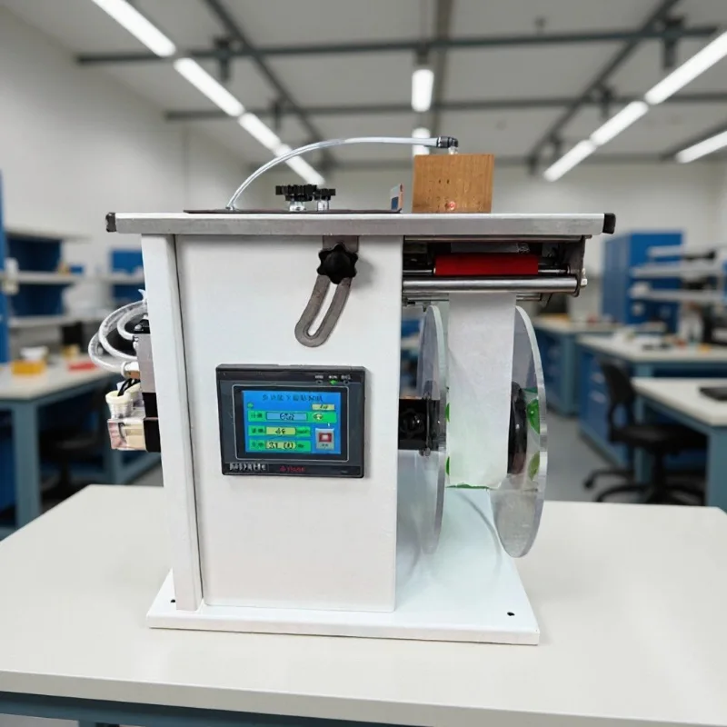 Semi Automatic Anti-tamper Labeling Machine Small Box Sealing Packing Corner Side Seal Sticker