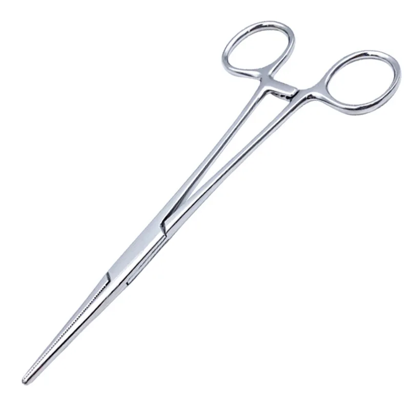 14/16/18/20cm Stainless Steel Hemostatic Forceps Fishing Hook Extractor Needle Holding Straight/elbow Plucking Tip Size Tweezers